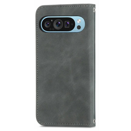For Google Pixel 9 Pro  /  Pixel 9 Case Skin Touch Feeling Card Slot Leather Phone Cover Stand Magnetic Absorption