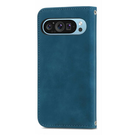 For Google Pixel 9 Pro  /  Pixel 9 Case Skin Touch Feeling Card Slot Leather Phone Cover Stand Magnetic Absorption