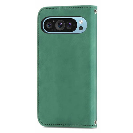 For Google Pixel 9 Pro  /  Pixel 9 Case Skin Touch Feeling Card Slot Leather Phone Cover Stand Magnetic Absorption