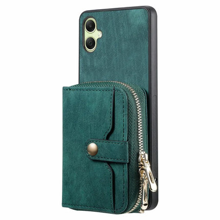 For Samsung Galaxy A06 Case Zipper Wallet Leather Phone Back Cover Kickstand with Shoulder Strap