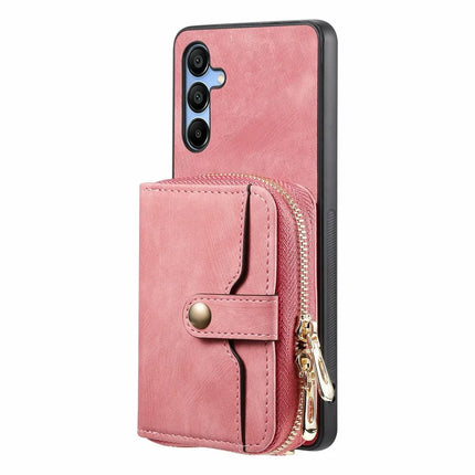 For Samsung Galaxy A16 5G  /  A16 4G Case Zipper Wallet Leather Phone Back Cover Kickstand with Shoulder Strap