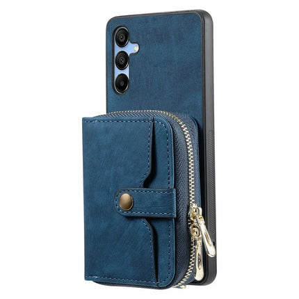 For Samsung Galaxy A16 5G  /  A16 4G Case Zipper Wallet Leather Phone Back Cover Kickstand with Shoulder Strap