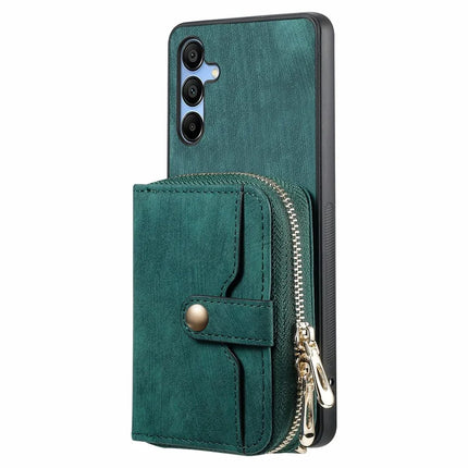 For Samsung Galaxy A16 5G  /  A16 4G Case Zipper Wallet Leather Phone Back Cover Kickstand with Shoulder Strap