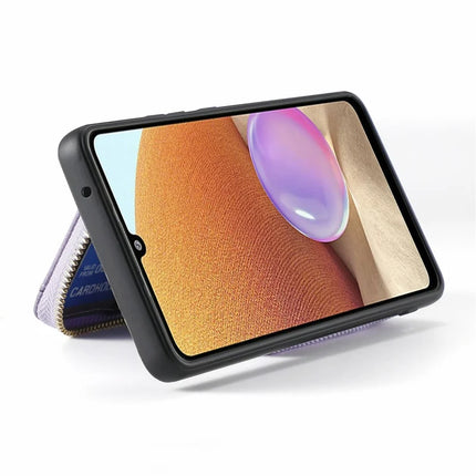 For Samsung Galaxy A16 5G  /  A16 4G Case Zipper Wallet Leather Phone Back Cover Kickstand with Shoulder Strap