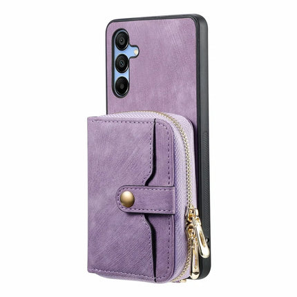 For Samsung Galaxy A16 5G  /  A16 4G Case Zipper Wallet Leather Phone Back Cover Kickstand with Shoulder Strap