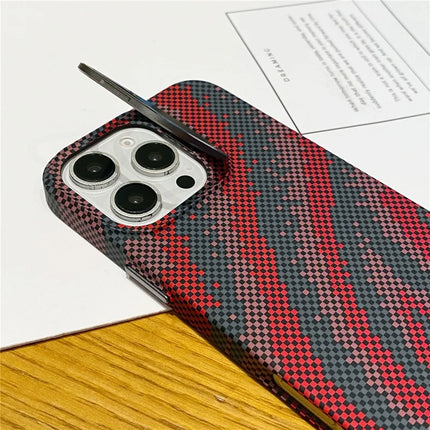 For iPhone 16 Pro Max Case Compatible with MagSafe Flame Pattern Hard PC Phone Cover with Lens Frame Kickstand