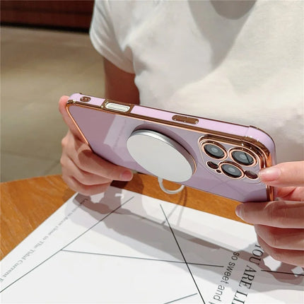 For iPhone 16 Pro Max Case Compatible with MagSafe Electroplating TPU Phone Cover