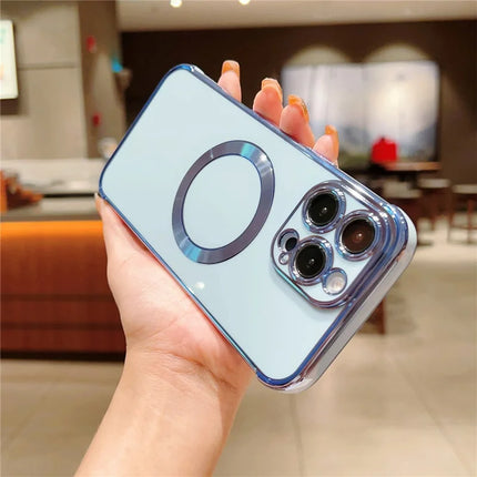 For iPhone 16 Pro Max Case Compatible with MagSafe Electroplating TPU Phone Cover