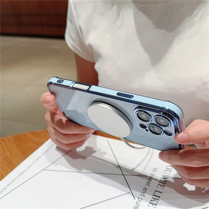 For iPhone 16 Pro Max Case Compatible with MagSafe Electroplating TPU Phone Cover