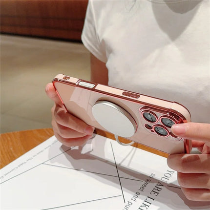 For iPhone 16 Pro Max Case Compatible with MagSafe Electroplating TPU Phone Cover