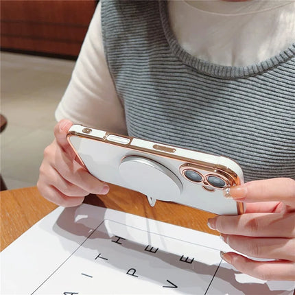 For iPhone 16 Plus Case Compatible with MagSafe Electroplating TPU Phone Cover