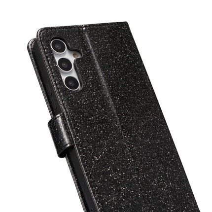 For Samsung Galaxy S23 FE Glitter Leather Case with Diamond Love Heart Wallet Stand Flip Cover