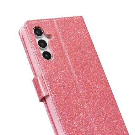 For Samsung Galaxy S23 FE Glitter Leather Case with Diamond Love Heart Wallet Stand Flip Cover