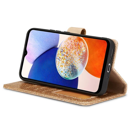 For Samsung Galaxy S23 FE Glitter Leather Case with Diamond Love Heart Wallet Stand Flip Cover