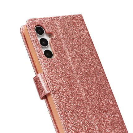 For Samsung Galaxy S23 FE Glitter Leather Case with Diamond Love Heart Wallet Stand Flip Cover
