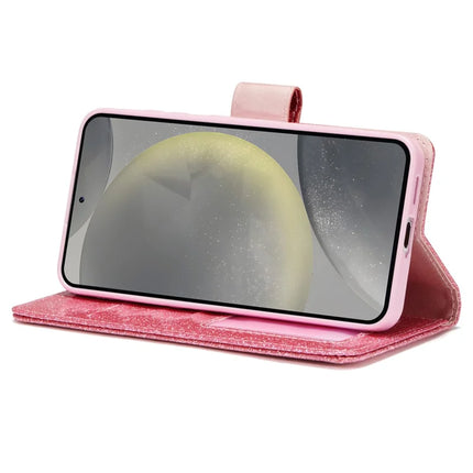 For Samsung Galaxy S23 Glitter Leather Case with Diamond Love Heart Wallet Stand Flip Cover