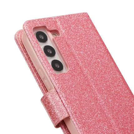 For Samsung Galaxy S23 Glitter Leather Case with Diamond Love Heart Wallet Stand Flip Cover