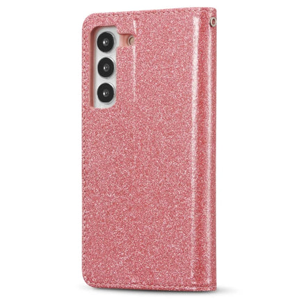 For Samsung Galaxy S23 Glitter Leather Case with Diamond Love Heart Wallet Stand Flip Cover