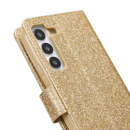 For Samsung Galaxy S23 Glitter Leather Case with Diamond Love Heart Wallet Stand Flip Cover