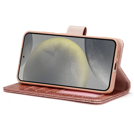 For Samsung Galaxy S23 Glitter Leather Case with Diamond Love Heart Wallet Stand Flip Cover