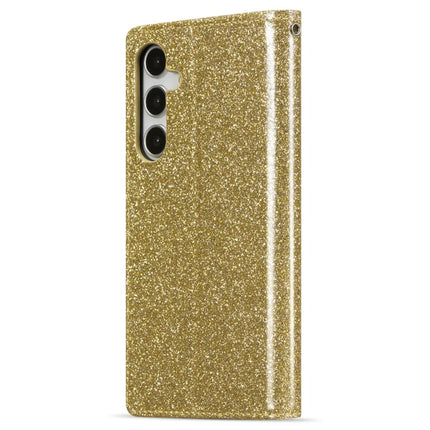 For Samsung Galaxy A15 4G  /  5G Glitter Leather Case with Diamond Love Heart Wallet Stand Flip Cover