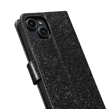 For iPhone 13 mini Glitter Leather Case with Diamond Love Heart Wallet Stand Flip Cover