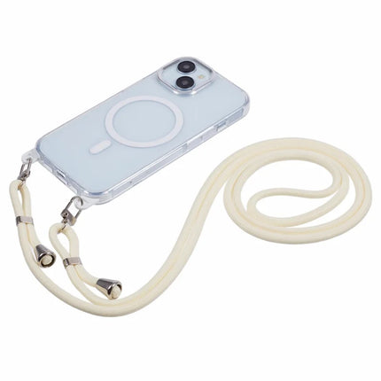For iPhone 14 Clear Case Compatible with MagSafe Shockproof PC+TPU Phone Cover with Long Lanyard
