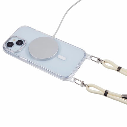 For iPhone 14 Clear Case Compatible with MagSafe Shockproof PC+TPU Phone Cover with Long Lanyard