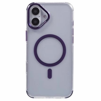 For iPhone 16 Plus Clear Case Compatible with MagSafe Four Corners Anti-Drop PC+TPU Phone Cover