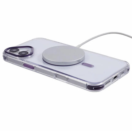 For iPhone 16 Plus Clear Case Compatible with MagSafe Four Corners Anti-Drop PC+TPU Phone Cover