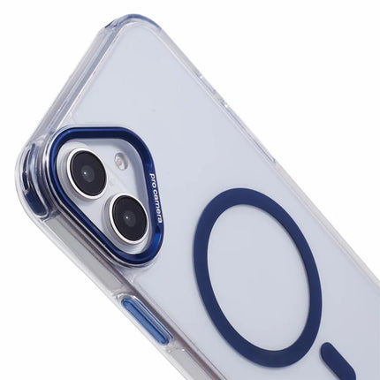 For iPhone 16 Plus Clear Case Compatible with MagSafe Four Corners Anti-Drop PC+TPU Phone Cover