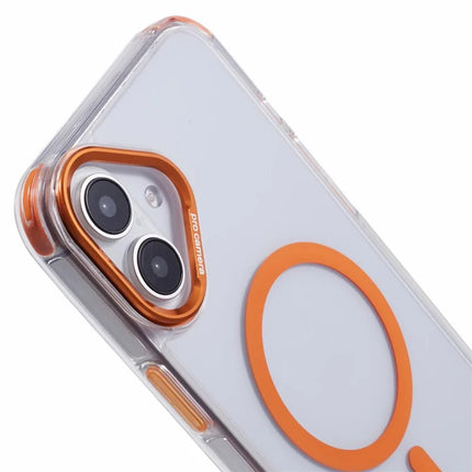 For iPhone 16 Plus Clear Case Compatible with MagSafe Four Corners Anti-Drop PC+TPU Phone Cover