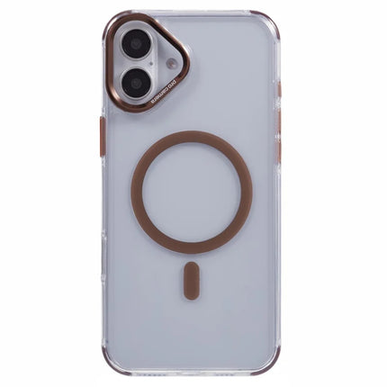 For iPhone 16 Plus Clear Case Compatible with MagSafe Four Corners Anti-Drop PC+TPU Phone Cover