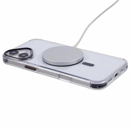 For iPhone 16 Plus Clear Case Compatible with MagSafe Four Corners Anti-Drop PC+TPU Phone Cover