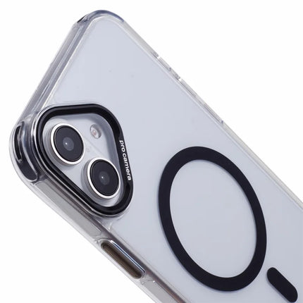 For iPhone 16 Plus Clear Case Compatible with MagSafe Four Corners Anti-Drop PC+TPU Phone Cover