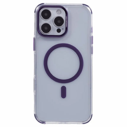 For iPhone 16 Pro Max Clear Case Compatible with MagSafe Four Corners Anti-Drop PC+TPU Phone Cover