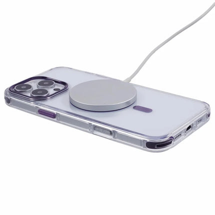 For iPhone 16 Pro Max Clear Case Compatible with MagSafe Four Corners Anti-Drop PC+TPU Phone Cover
