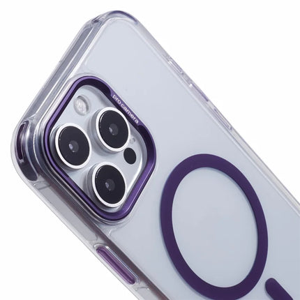 For iPhone 16 Pro Max Clear Case Compatible with MagSafe Four Corners Anti-Drop PC+TPU Phone Cover