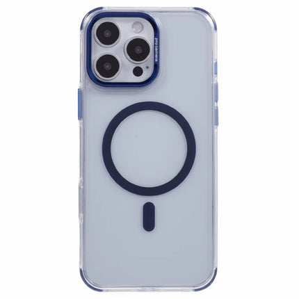 For iPhone 16 Pro Max Clear Case Compatible with MagSafe Four Corners Anti-Drop PC+TPU Phone Cover
