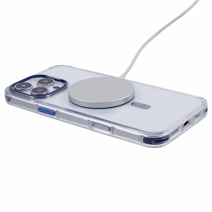 For iPhone 16 Pro Max Clear Case Compatible with MagSafe Four Corners Anti-Drop PC+TPU Phone Cover