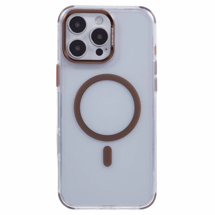 For iPhone 16 Pro Max Clear Case Compatible with MagSafe Four Corners Anti-Drop PC+TPU Phone Cover