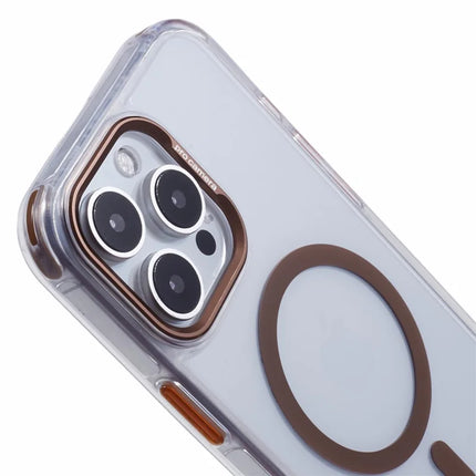 For iPhone 16 Pro Max Clear Case Compatible with MagSafe Four Corners Anti-Drop PC+TPU Phone Cover