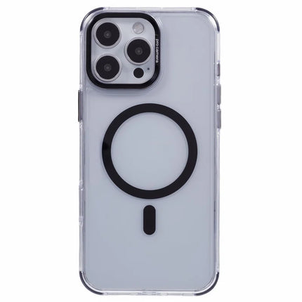 For iPhone 16 Pro Max Clear Case Compatible with MagSafe Four Corners Anti-Drop PC+TPU Phone Cover