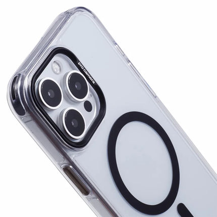 For iPhone 16 Pro Max Clear Case Compatible with MagSafe Four Corners Anti-Drop PC+TPU Phone Cover