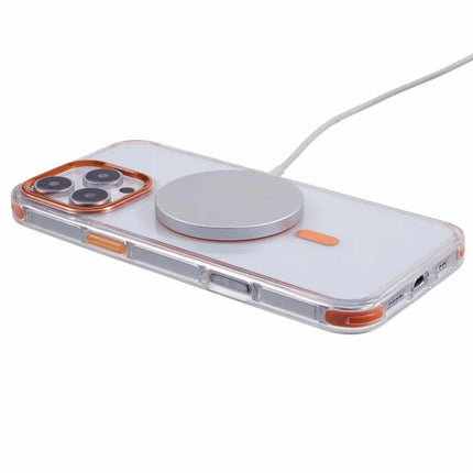 For iPhone 16 Pro Max Clear Case Compatible with MagSafe Four Corners Anti-Drop PC+TPU Phone Cover