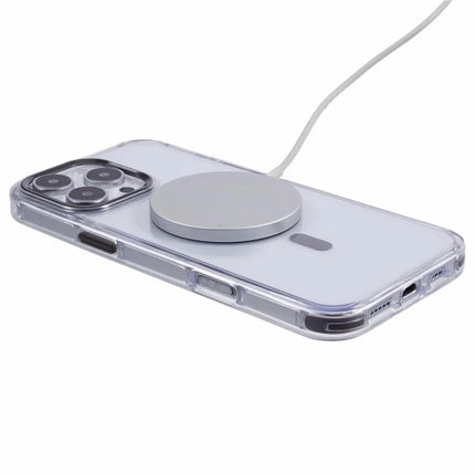 For iPhone 16 Pro Max Clear Case Compatible with MagSafe Four Corners Anti-Drop PC+TPU Phone Cover