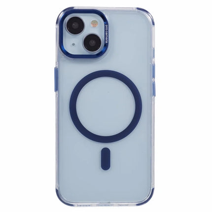 For iPhone 14 Clear Case Compatible with MagSafe Four Corners Anti-Drop PC+TPU Phone Cover