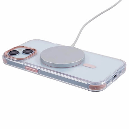 For iPhone 14 Clear Case Compatible with MagSafe Four Corners Anti-Drop PC+TPU Phone Cover