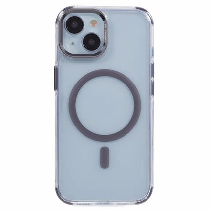 For iPhone 14 Clear Case Compatible with MagSafe Four Corners Anti-Drop PC+TPU Phone Cover