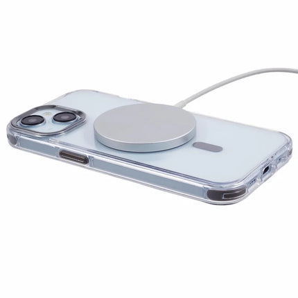 For iPhone 14 Clear Case Compatible with MagSafe Four Corners Anti-Drop PC+TPU Phone Cover